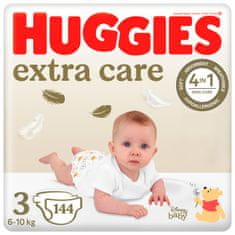 Huggies Extra Care mesečni paket št. 3 - 144 kos