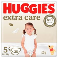 Huggies Extra Care pleničke, velikost 5, 15-22 kg, 28 kosov