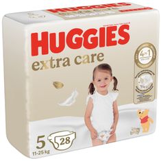 Huggies Extra Care pleničke, velikost 5, 15-22 kg, 28 kosov