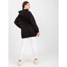 RELEVANCE Ženski pulover velike velikosti z napisom ROSANE črn RV-BL-8302.78_391584 Univerzalni