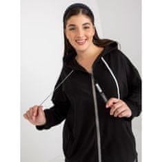RELEVANCE Ženski pulover velike velikosti z napisom ROSANE črn RV-BL-8302.78_391584 Univerzalni