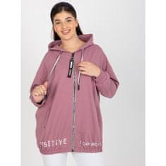 RELEVANCE Ženski pulover velike velikosti s kapuco ARISTA roza RV-BL-8302.78_391509 Univerzalni