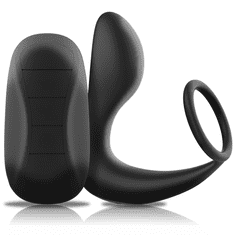 BLACK&SILVER STIMULATOR PROSTATE Black & Silver Remote Control