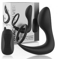 BLACK&SILVER STIMULATOR PROSTATE Black & Silver Remote Control