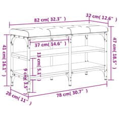 Vidaxl Klop za čevlje sonoma hrast 82x32x47 cm inženirski les