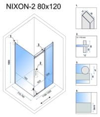 REA Tuš kabina Nixon 120x80