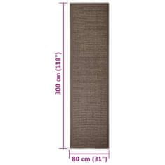 Vidaxl Preproga naravni sisal 80x300 cm rjava