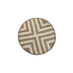 NEW Preproga DKD Home Decor Scandi Bela Svetlo rjava Juta (120 x 120 x 1 cm)