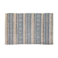 NEW Preproga DKD Home Decor 180 x 120 x 2 cm Modra Bombaž Bela Boho