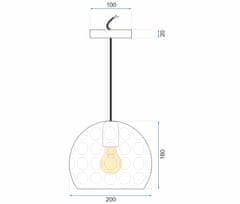 Toolight Zrcalna viseča svetilka APP275-1CP SILVER