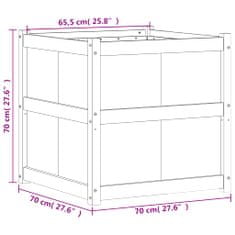 Vidaxl Vrtno cvetlično korito 70x70x70 cm trden les douglas