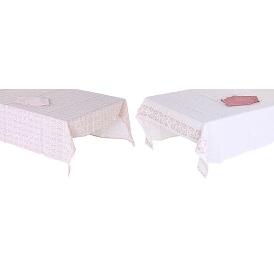 DKD Home Decor Prti in prtički DKD Home Decor 150 x 150 x 0,5 cm Roza Bela (2 kosov)