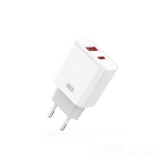 XO Polnilec za telefon CE12 1xUSB, 1xUSB-C 20W