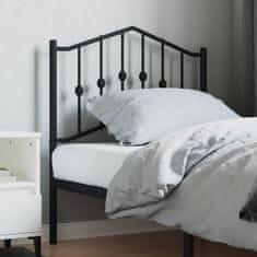 Vidaxl Kovinsko posteljno vzglavje črno 80 cm