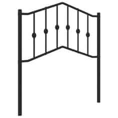 Vidaxl Kovinsko posteljno vzglavje črno 80 cm