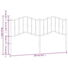 Vidaxl Kovinsko posteljno vzglavje črno 180 cm