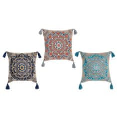 DKD Home Decor Blazina DKD Home Decor Oranžna Nebesno modra Mornarsko modra Mandala 40 x 10 x 40 cm (3 Kosi)