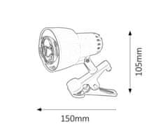 Rabalux Rabalux 4357 Sponka E14 R50 1x MAX 40W črna