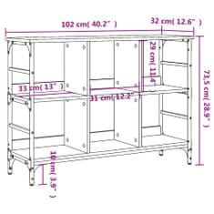 Vidaxl Komoda sonoma hrast 102x32x73,5 cm inženirski les