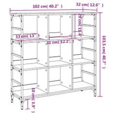 Vidaxl Komoda sonoma hrast 102x32x103,5 cm inženirski les