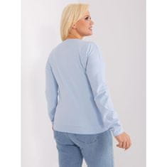 RELEVANCE Ženska bluza z izrezom v obliki črke V plus size svetlo modra RV-BZ-9259.97_405402 Univerzalni