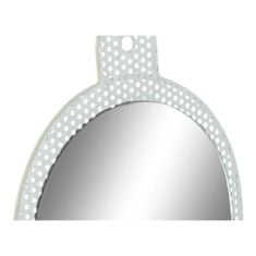 NEW Stensko ogledalo DKD Home Decor Bela Roza Kovina Kristal 22 x 1,5 x 40 cm (2 kosov)