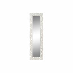 DKD Home Decor Stensko ogledalo DKD Home Decor Beli les Kristal Mango les Romantični Stripped 44 x 3 x 151 cm