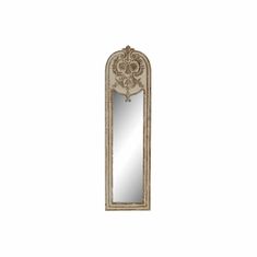 DKD Home Decor Stensko ogledalo DKD Home Decor Mirror Fir White (38 x 3 x 136,5 cm)