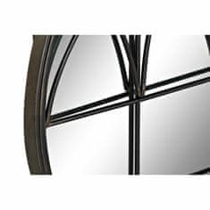 NEW Stensko ogledalo DKD Home Decor Črna Kovina (76 x 4 x 76 cm)