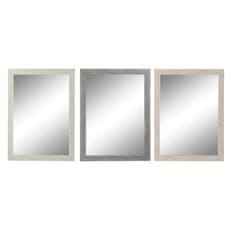 DKD Home Decor Stensko ogledalo DKD Home Decor 70 x 2 x 96 cm Crystal Grey Beige White polistiren Urban (3 kosi)