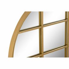 NEW Stensko ogledalo DKD Home Decor 60 x 2,5 x 60 cm Kristal Zlat Železo Okno (60 Kosi)