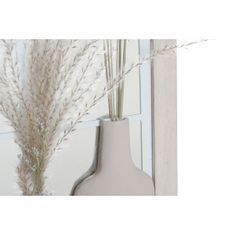 NEW Stensko ogledalo DKD Home Decor Vaza Kristal Bež MDF Resin Cottage (35 x 10 x 50 cm)