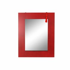 NEW Stensko ogledalo DKD Home Decor Ogledalo Jelka Rdeča Črna MDF (70 x 2 x 90 cm)