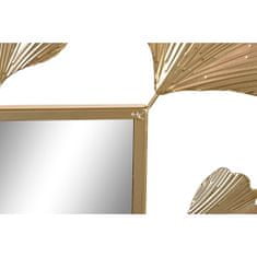 NEW Stensko ogledalo DKD Home Decor Ogledalo Zlat Kovina Aluminij Rastlinski list (71 x 1 x 97 cm)