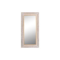 NEW Stensko ogledalo DKD Home Decor Kristal Zlat Bela Les MDF (93 x 6 x 180 cm)