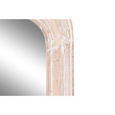 NEW Stensko ogledalo DKD Home Decor Naraven Bela Mangov les Slečeno (30 x 3 x 107 cm)
