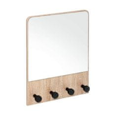 BigBuy Stensko ogledalo 5five Door Hanger Natural (50 x 37 x 6 cm)