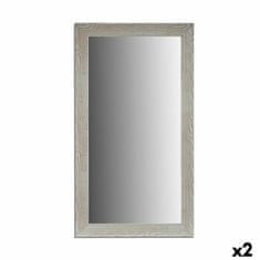 BigBuy Stensko ogledalo Wood White Glass (75 x 136 x 1,5 cm) (2 enoti)