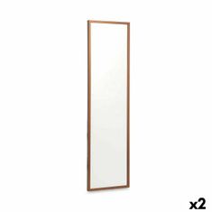 BigBuy Stensko ogledalo 30 x 120 cm Bronasto MDF Les (2 enoti)