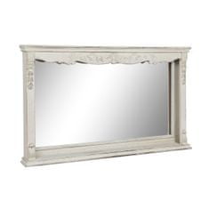 BigBuy Stensko ogledalo DKD Home Decor 125 x 12 x 76 cm Fir Crystal White Vintage MDF Wood