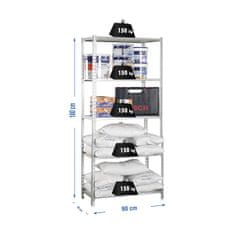 BigBuy Regali Simon Rack Maderclick 5/400 750 kg kovinski les 5 polic iz iverne plošče (180 x 90 x 40 cm)