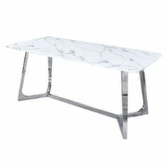 DKD Home Decor Jedilna miza DKD Home Decor Marble Steel (180 x 90 x 76 cm)