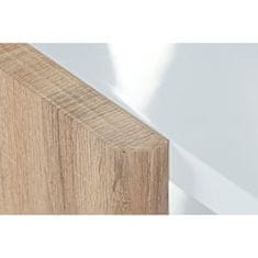 NEW Stranska miza DKD Home Decor Bela Rjava Kristal Les MDF 110 x 60 x 45 cm