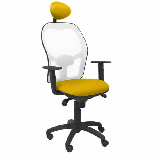 BigBuy Pisarniški stol z naslonom za glavo Jorquera P&amp;C ALI100C Yellow