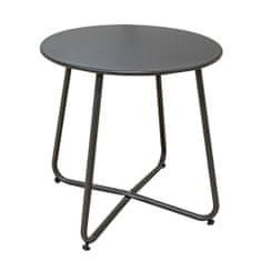 BigBuy Stranska mizica Luna Steel Graphite 45 x 45 cm