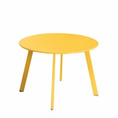 BigBuy Stranska mizica Marzia 60 x 60 x 42 cm Steel Mustard