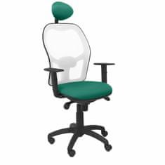 BigBuy Pisarniški stol z naslonom za glavo Jorquera P&amp;C ALI456C Smaragdno zelena