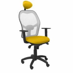 BigBuy Pisarniški stol z naslonom za glavo Jorquera P&amp;C ALI100C Yellow