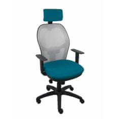 BigBuy Pisarniški stol z naslonom za glavo Jorquera P&amp;C 10CRNCR Grey Green/Blue
