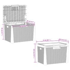 Vidaxl Vrtna škatla za shranjevanje z blazino antracitna 125 L PP
